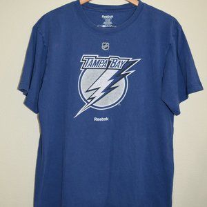 Retro Logo vtg Reebok Tampa Bay Lightning NHL Hockey Cotton Tee Shirt Top 247971